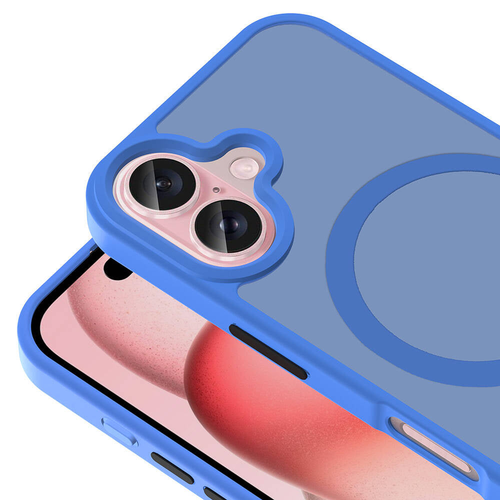 Apple iPhone 16 Plus Kılıf M-safe Şarj Özellikli Mat Arka Yüzey Zore Sio Kapak Derin Mor