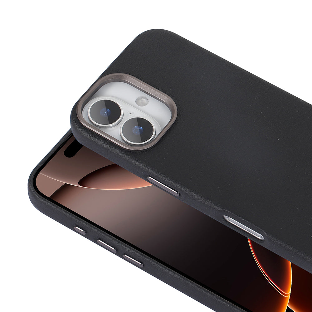 Apple iPhone 16 Plus Kılıf M-safe Şarj Özellikli PU Deri Zore Adora Kapak Gri