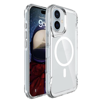 Apple iPhone 16 Plus Kılıf Zore M-safe Şarj Özellikli T-Max M-safe Kapak Şeffaf