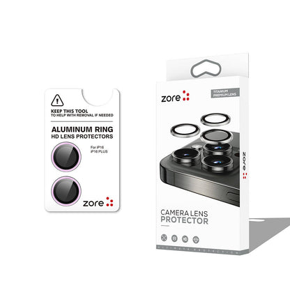 Apple iPhone 16 Plus Zore CL-12 Premium Safir Parmak İzi Bırakmayan Anti-Reflective Kamera Lens Koruyucu Gümüş