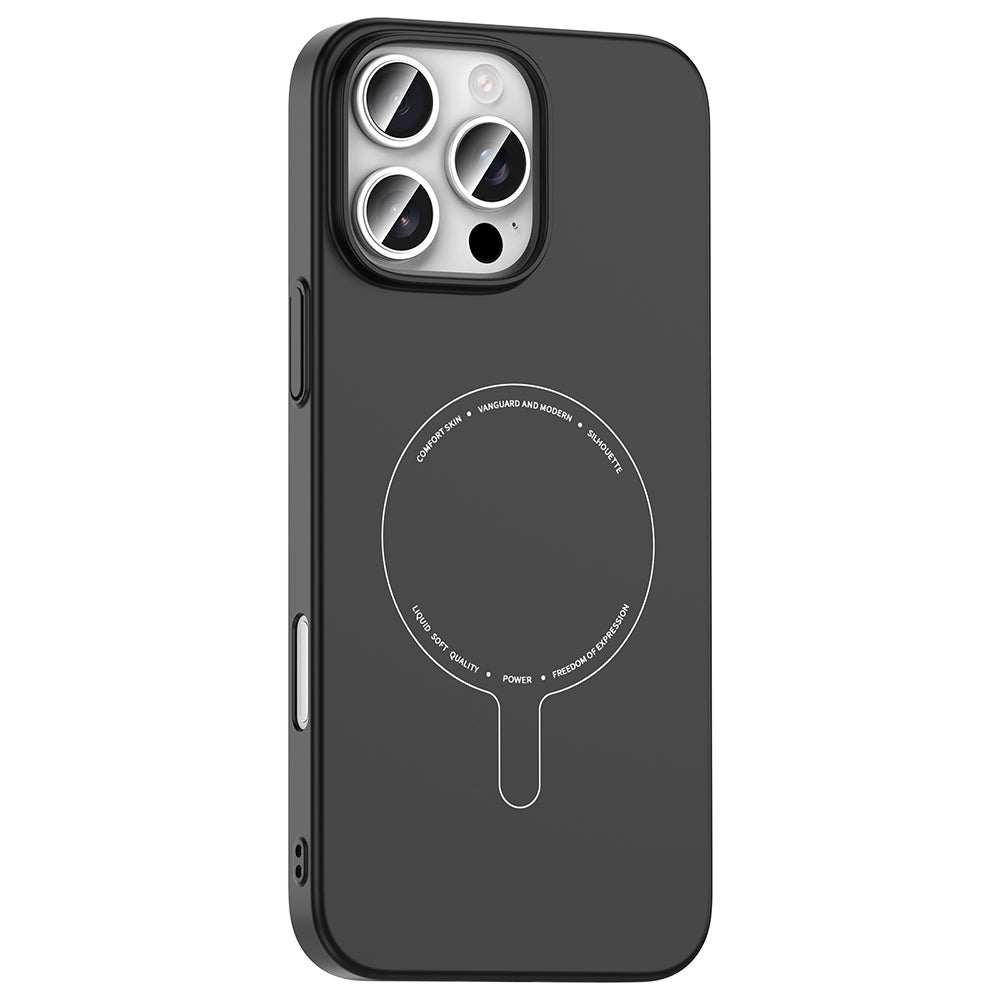 Apple iPhone 16 Pro Kılıf M-Safe Şarj Özellikli Kamera Korumalı Zore Elio Sert PC Kapak