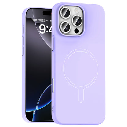 Apple iPhone 16 Pro Kılıf M-Safe Şarj Özellikli Kamera Korumalı Zore Elio Sert PC Kapak