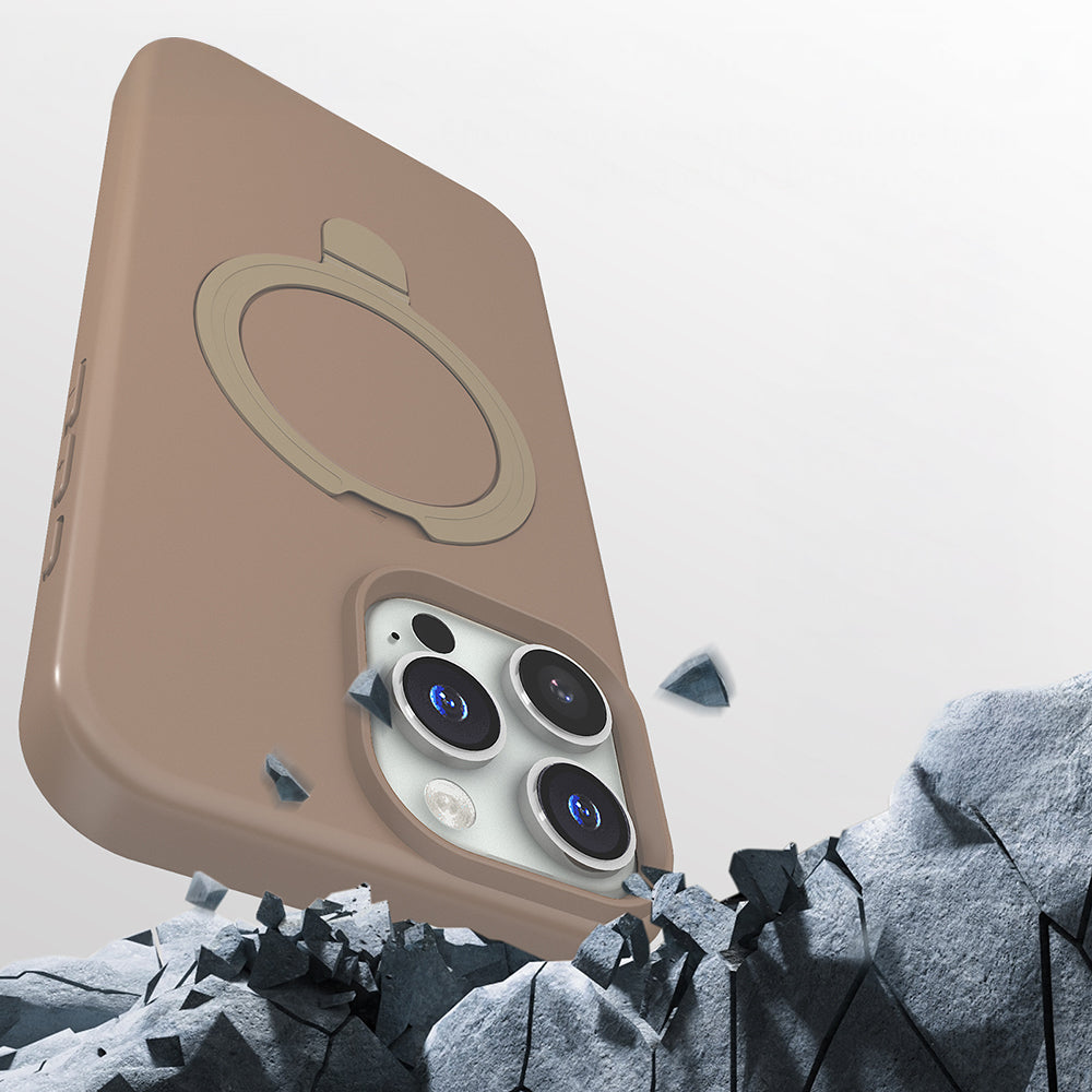 Apple iPhone 16 Pro Kılıf M-safe Şarj Özellikli Standlı Zore Samara Kapak Lila