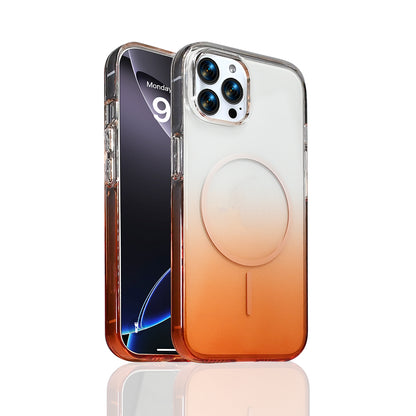 Apple iPhone 16 Pro Kılıf M-Safe Şarj Özellikli Zore Septik Silikon Kapak Turuncu