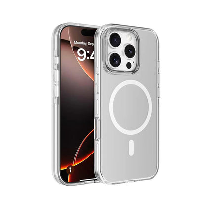 Apple iPhone 16 Pro Kılıf M-safe Şarj Özellikli Kamera Korumalı Zore Kripto Kapak Şeffaf