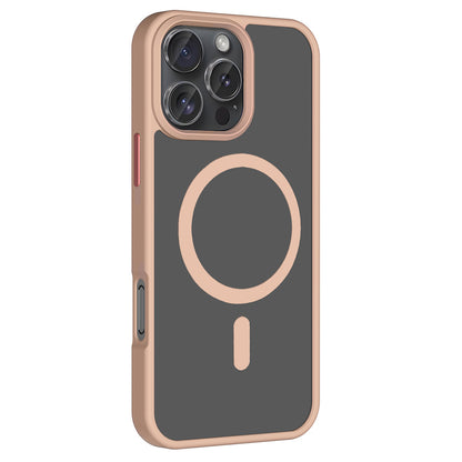 Apple iPhone 16 Pro Kılıf M-safe Şarj Özellikli Mat Arka Yüzey Zore Sio Kapak Lacivert