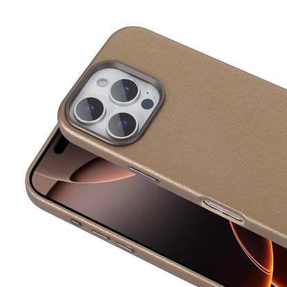 Apple iPhone 16 Pro Kılıf M-safe Şarj Özellikli PU Deri Zore Adora Kapak Siyah