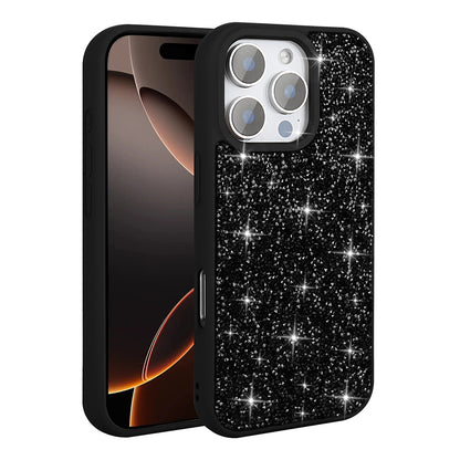 Apple iPhone 16 Pro Kılıf Parlak Taşlı Tasarım Zore Pırlanta Kapak Pembe