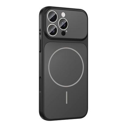 Apple iPhone 16 Pro Kılıf Zore M-Safe Şarj Özellikli Kamera Korumalı Formen Kapak Turuncu