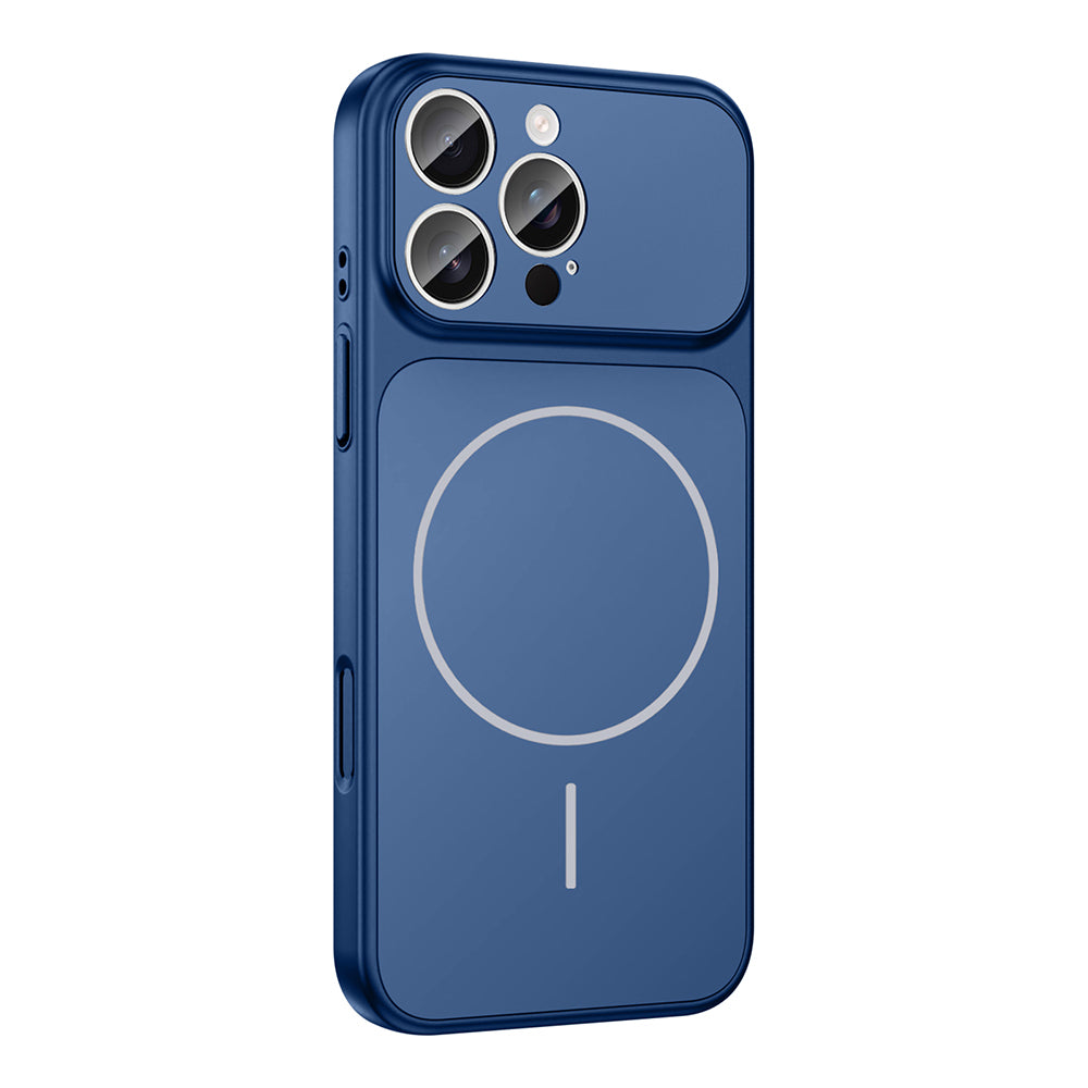 Apple iPhone 16 Pro Kılıf Zore M-Safe Şarj Özellikli Kamera Korumalı Formen Kapak Mavi