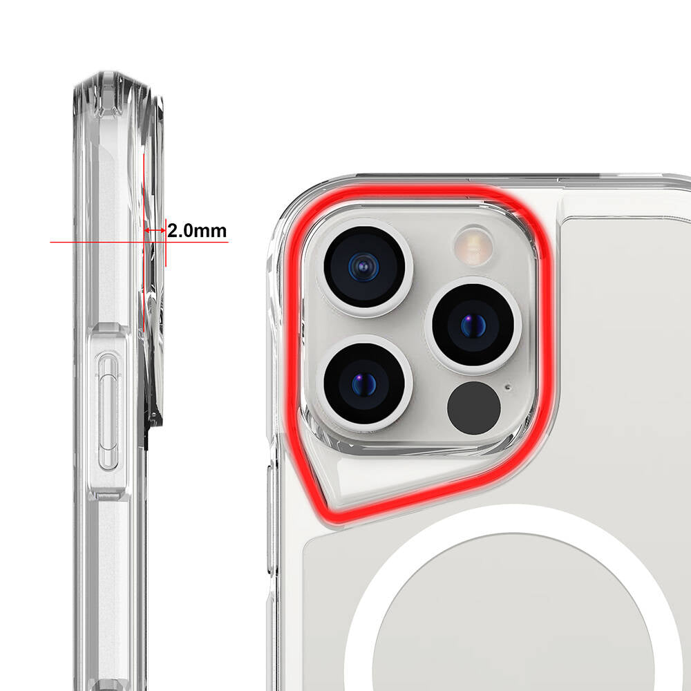 Apple iPhone 16 Pro Kılıf Zore M-safe Şarj Özellikli T-Max M-safe Kapak Şeffaf