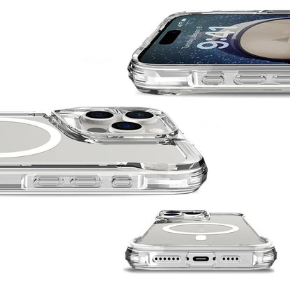 Apple iPhone 16 Pro Kılıf Zore M-safe Şarj Özellikli T-Max M-safe Kapak Şeffaf