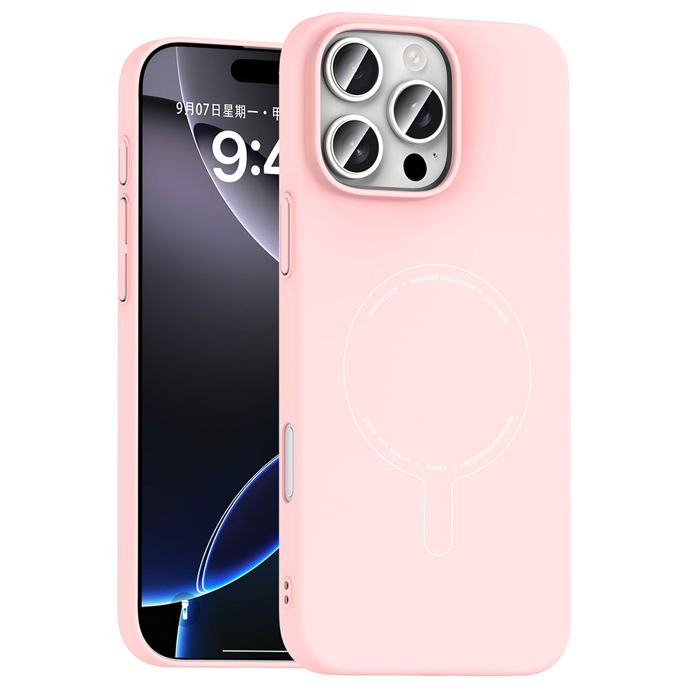 Apple iPhone 16 Pro Max Kılıf M-Safe Şarj Özellikli Kamera Korumalı Zore Elio Sert PC Kapak