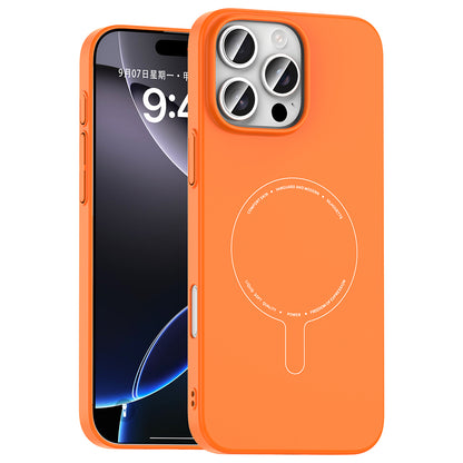 Apple iPhone 16 Pro Max Kılıf M-Safe Şarj Özellikli Kamera Korumalı Zore Elio Sert PC Kapak
