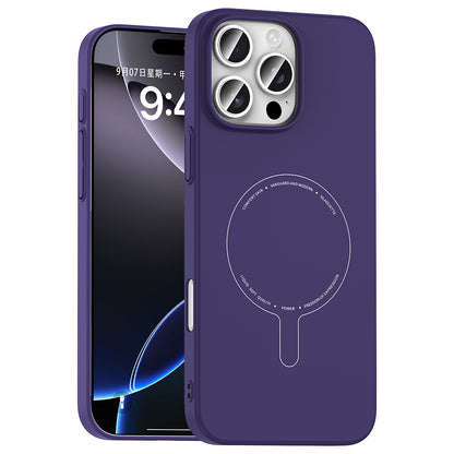 Apple iPhone 16 Pro Max Kılıf M-Safe Şarj Özellikli Kamera Korumalı Zore Elio Sert PC Kapak