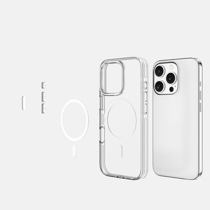 Apple iPhone 16 Pro Max Kılıf M-safe Şarj Özellikli Kamera Korumalı Zore Kripto Kapak Şeffaf