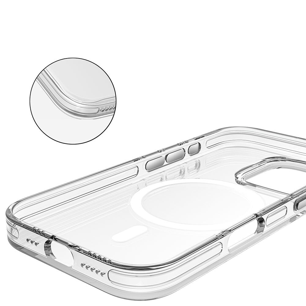 Apple iPhone 16 Pro Max Kılıf M-safe Şarj Özellikli Kamera Korumalı Zore Kripto Kapak Şeffaf