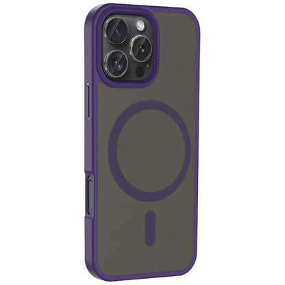 Apple iPhone 16 Pro Max Kılıf M-safe Şarj Özellikli Mat Arka Yüzey Zore Sio Kapak Mavi