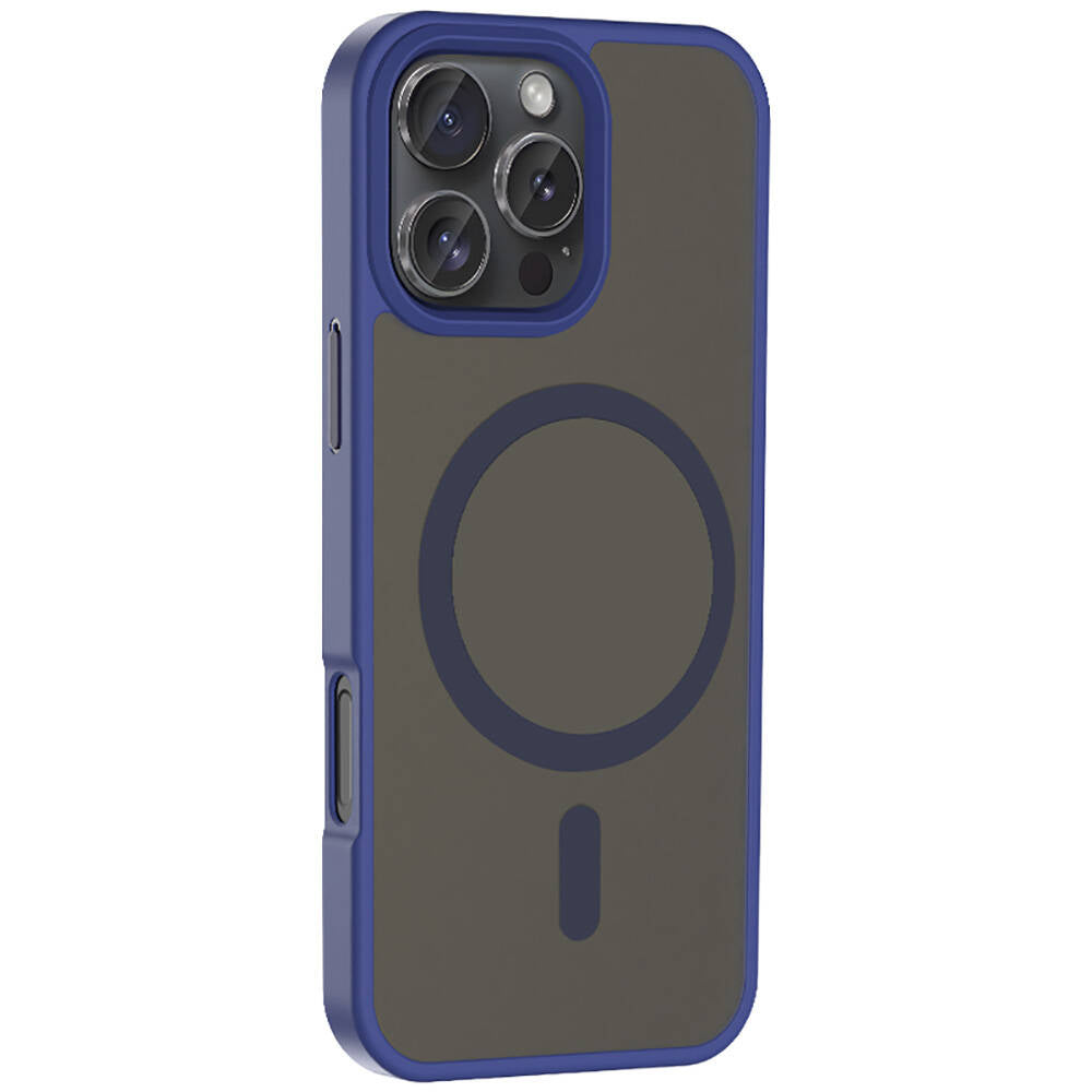 Apple iPhone 16 Pro Max Kılıf M-safe Şarj Özellikli Mat Arka Yüzey Zore Sio Kapak Rose Brown