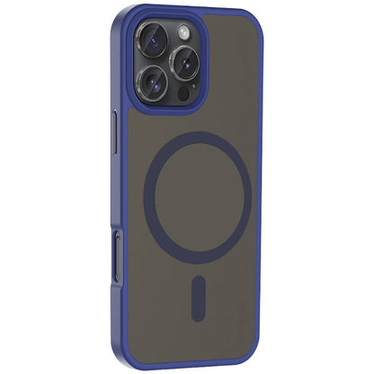 Apple iPhone 16 Pro Max Kılıf M-safe Şarj Özellikli Mat Arka Yüzey Zore Sio Kapak Rose Brown