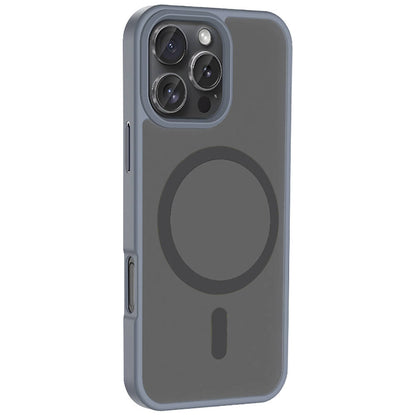 Apple iPhone 16 Pro Max Kılıf M-safe Şarj Özellikli Mat Arka Yüzey Zore Sio Kapak Lacivert