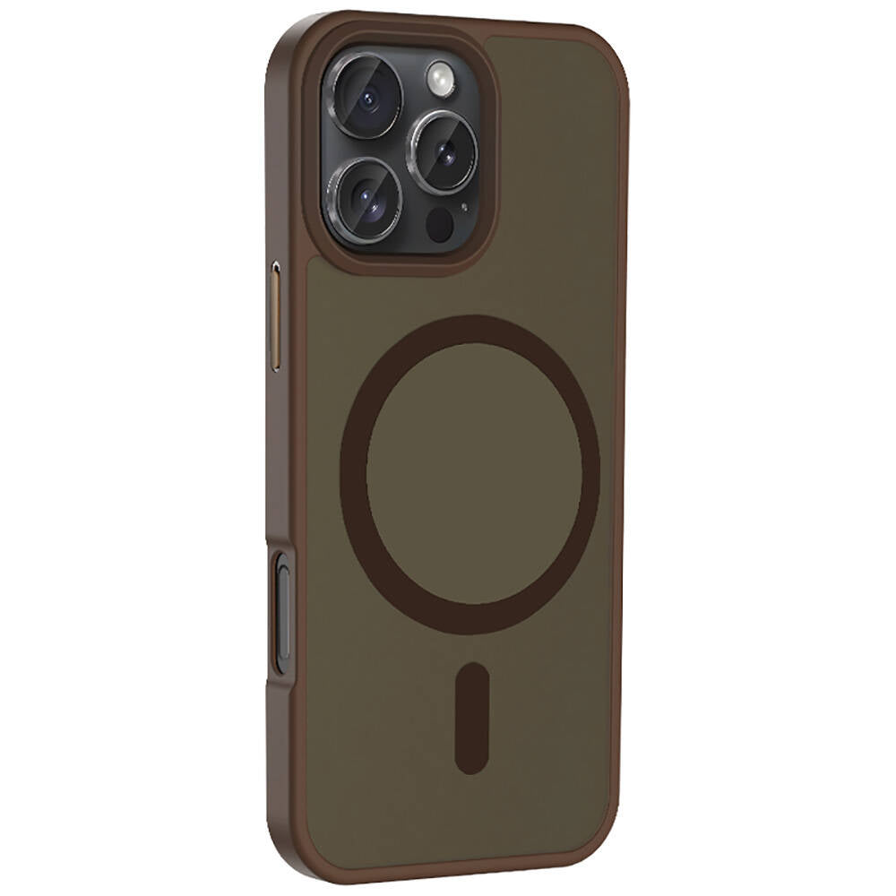 Apple iPhone 16 Pro Max Kılıf M-safe Şarj Özellikli Mat Arka Yüzey Zore Sio Kapak Lacivert