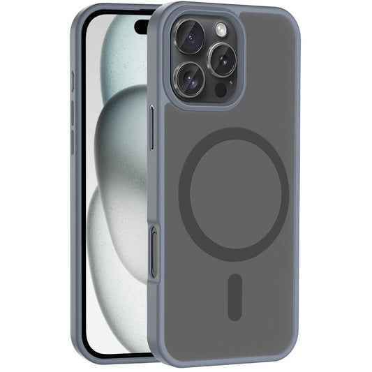 Apple iPhone 16 Pro Max Kılıf M-safe Şarj Özellikli Mat Arka Yüzey Zore Sio Kapak Rose Gold