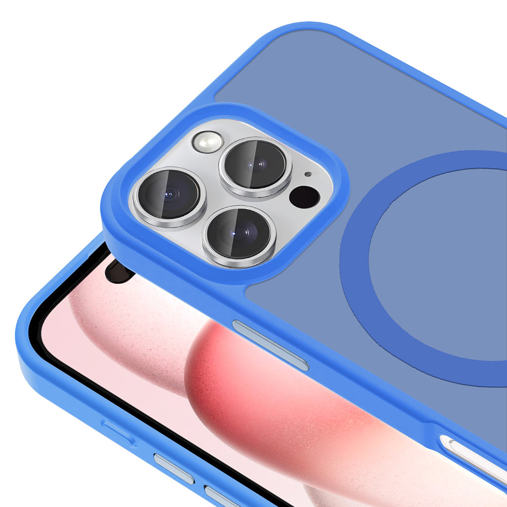 Apple iPhone 16 Pro Max Kılıf M-safe Şarj Özellikli Mat Arka Yüzey Zore Sio Kapak Siyah