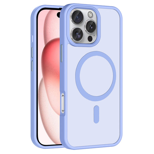 Apple iPhone 16 Pro Max Kılıf M-safe Şarj Özellikli Mat Arka Yüzey Zore Sio Kapak Lila