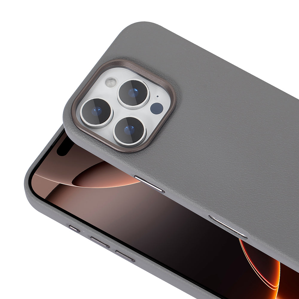 Apple iPhone 16 Pro Max Kılıf M-safe Şarj Özellikli PU Deri Zore Adora Kapak Siyah