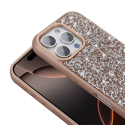 Apple iPhone 16 Pro Max Kılıf Parlak Taşlı Tasarım Zore Pırlanta Kapak Pembe