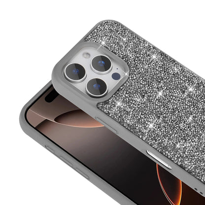 Apple iPhone 16 Pro Max Kılıf Parlak Taşlı Tasarım Zore Pırlanta Kapak Lila