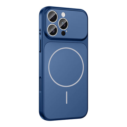 Apple iPhone 16 Pro Max Kılıf Zore M-Safe Şarj Özellikli Kamera Korumalı Formen Kapak Gümüş