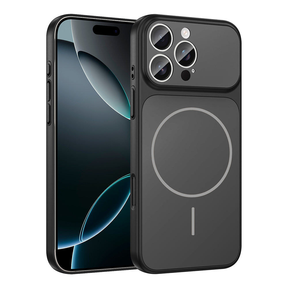 Apple iPhone 16 Pro Max Kılıf Zore M-Safe Şarj Özellikli Kamera Korumalı Formen Kapak Mavi