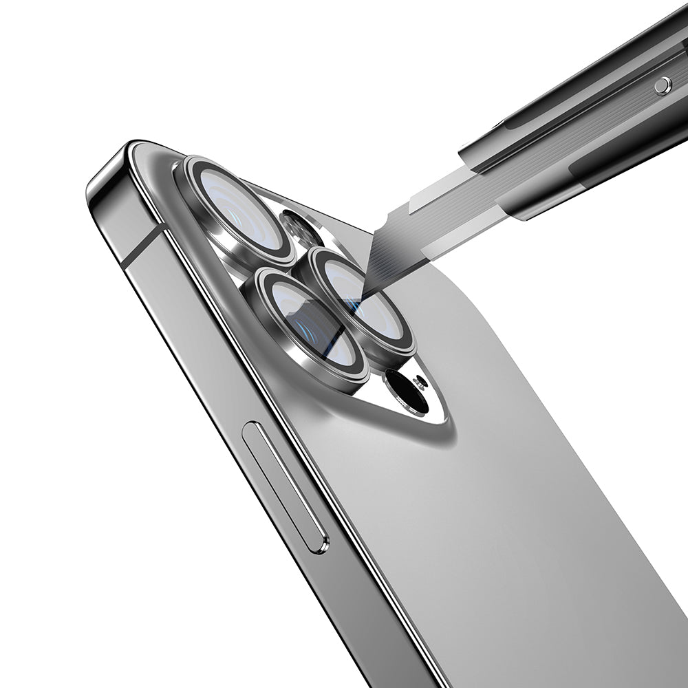 Apple iPhone 16 Pro Max Zore Mikro Kamera Lens Koruyucu Gri