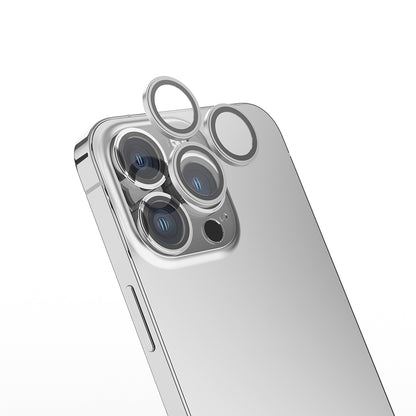 Apple iPhone 16 Pro Max Zore Mikro Kamera Lens Koruyucu Gümüş