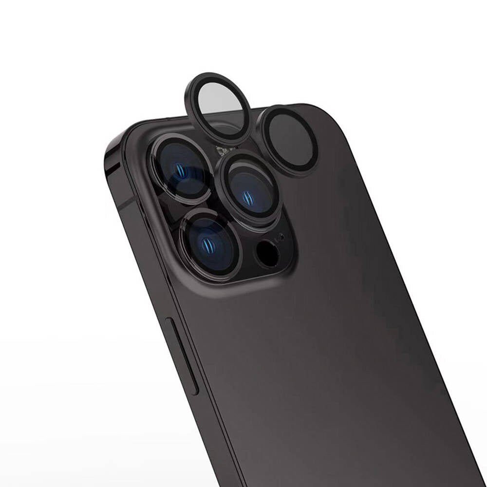 Apple iPhone 16 Pro Max Zore Safir CL-15 Parmak İzi Bırakmayan Anti-Reflective Kamera Lens Koruyucu