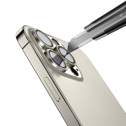 Apple iPhone 16 Pro Zore Mikro Kamera Lens Koruyucu Desert Titanyum