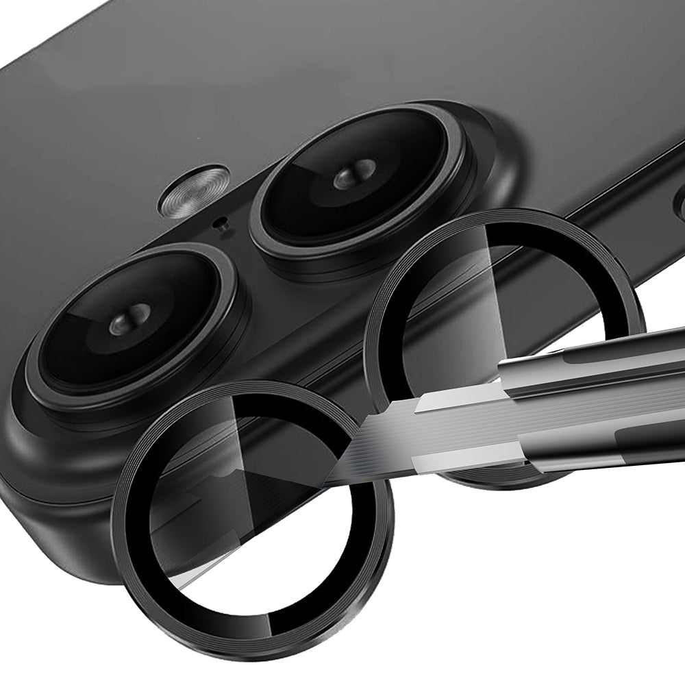 Apple iPhone 16 Zore Mikro Kamera Lens Koruyucu Siyah