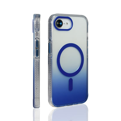 Apple iPhone 16E Kılıf M-safe Şarj Özellikli Transparan Renk Geçişli Zore Toros Kapak Siyah