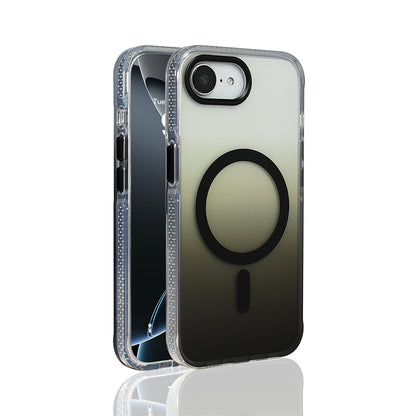 Apple iPhone 16E Kılıf M-safe Şarj Özellikli Transparan Renk Geçişli Zore Toros Kapak Siyah