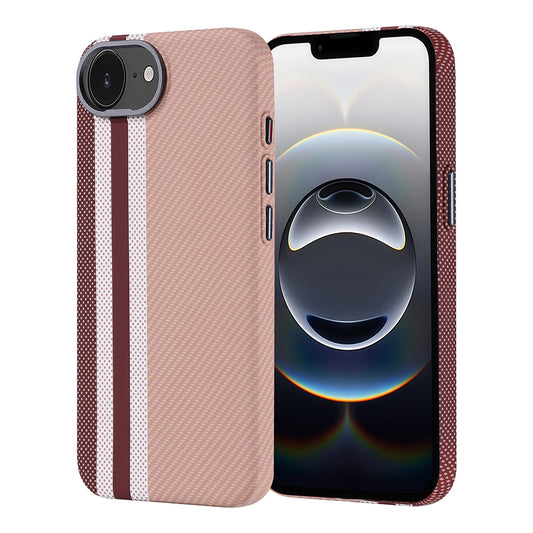 Apple iPhone 16E Kılıf M-safe Şarj Özellikli Karbon Fiber Görünümlü Zore Nekst Kapak Yeşil