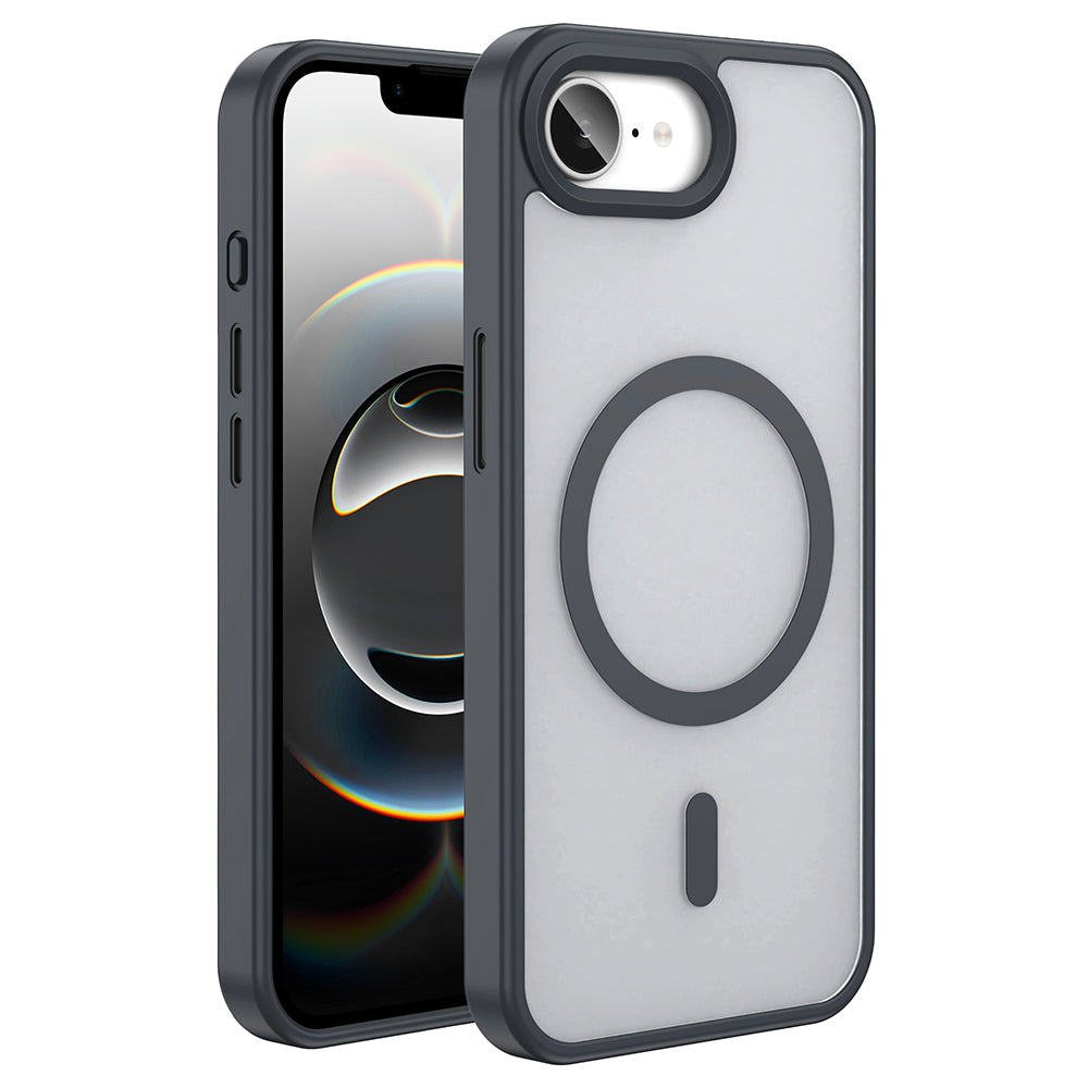 Apple iPhone 16E Kılıf M-safe Şarj Özellikli Mat Arka Yüzey Zore Sio Kapak Rose Gold