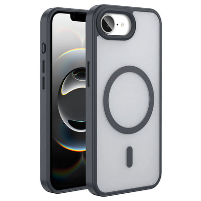 Apple iPhone 16E Kılıf M-safe Şarj Özellikli Mat Arka Yüzey Zore Sio Kapak Kahverengi