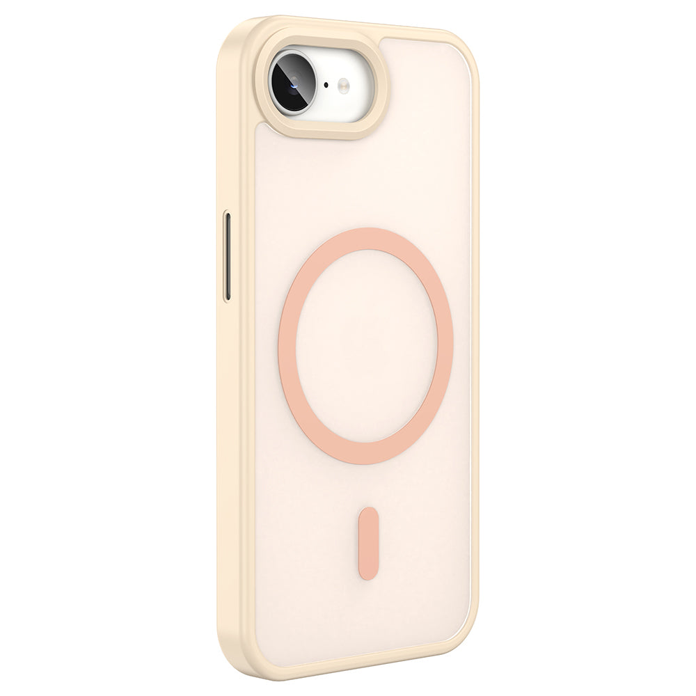 Apple iPhone 16E Kılıf M-safe Şarj Özellikli Mat Arka Yüzey Zore Sio Kapak Pembe