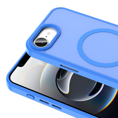 Apple iPhone 16E Kılıf M-safe Şarj Özellikli Mat Arka Yüzey Zore Sio Kapak Lacivert