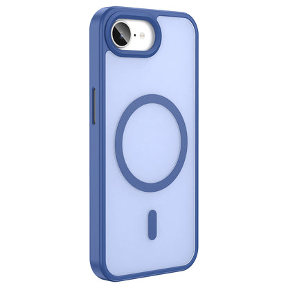 Apple iPhone 16E Kılıf M-safe Şarj Özellikli Mat Arka Yüzey Zore Sio Kapak Mavi