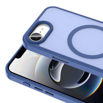 Apple iPhone 16E Kılıf M-safe Şarj Özellikli Mat Arka Yüzey Zore Sio Kapak Lacivert