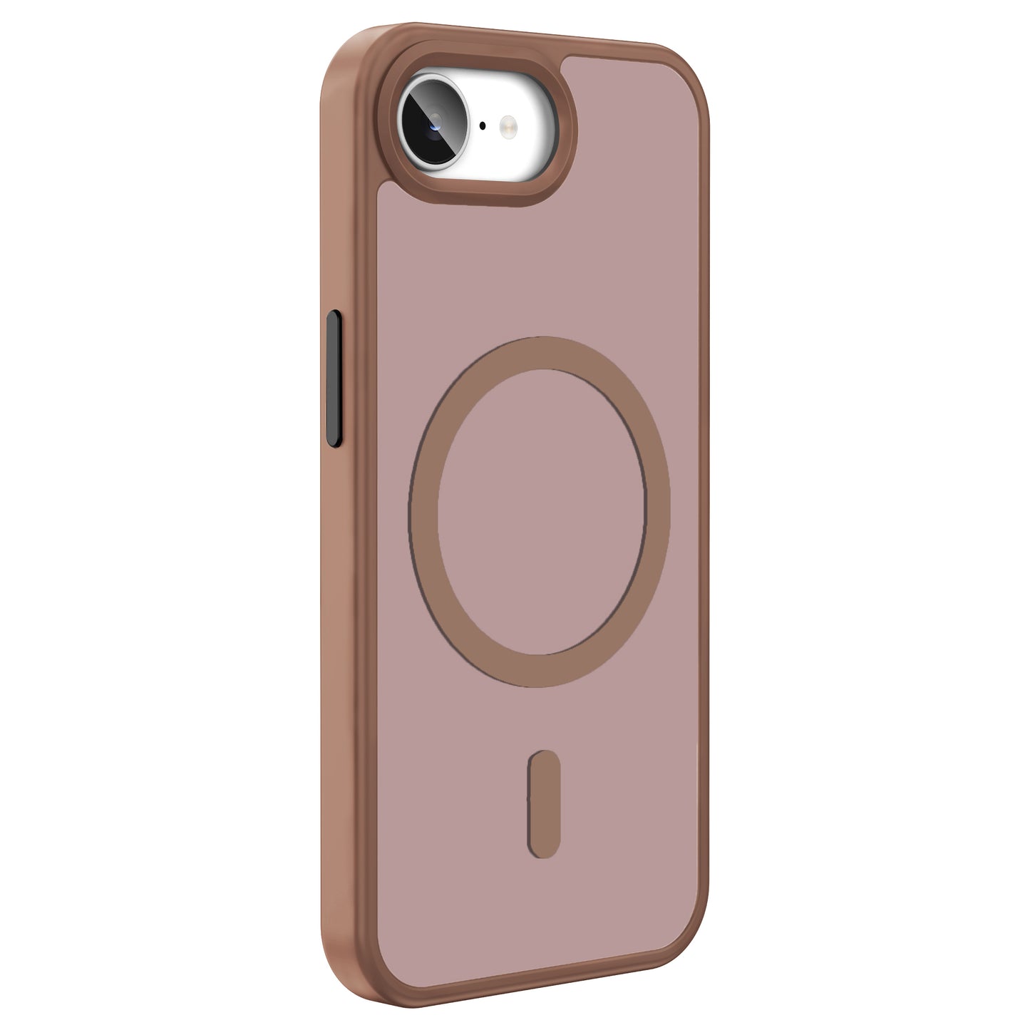 Apple iPhone 16E Kılıf M-safe Şarj Özellikli Mat Arka Yüzey Zore Sio Kapak Rose Gold