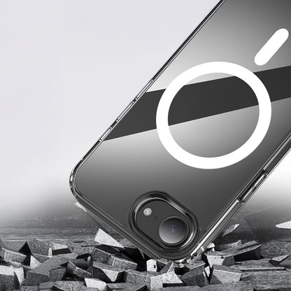 Apple iPhone 16E Kılıf M-safe Şarj Özellikli Şeffaf Sert PC Zore Embos Kapak Şeffaf